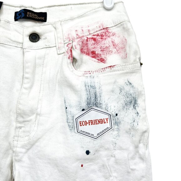 NWT REGAL EXCHANGE Men Super Stretch Distressed Slim Jeans Size 28x32  (W27xL30) - Picture 6 of 12